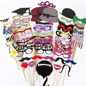 Big Dot of Happiness Funny Colorful Christmas Sweaters - Ugly Sweater Holiday Party Photo Booth Props Kit - 10 Piece