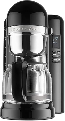 KitchenAid - Cafetera de émbolo con funda térmica de color gris (renovada, 12 tazas), color negro, talla única , Negro ónice