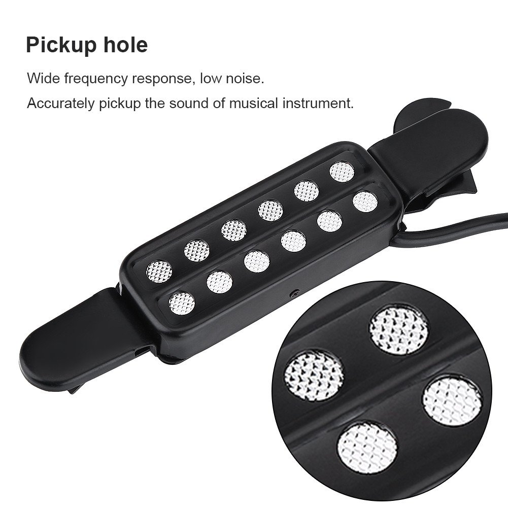 Pickup Magnetico per Chitarra 12 Fori, Trasduttore per Chitarra Accessori per Strumenti Musicali