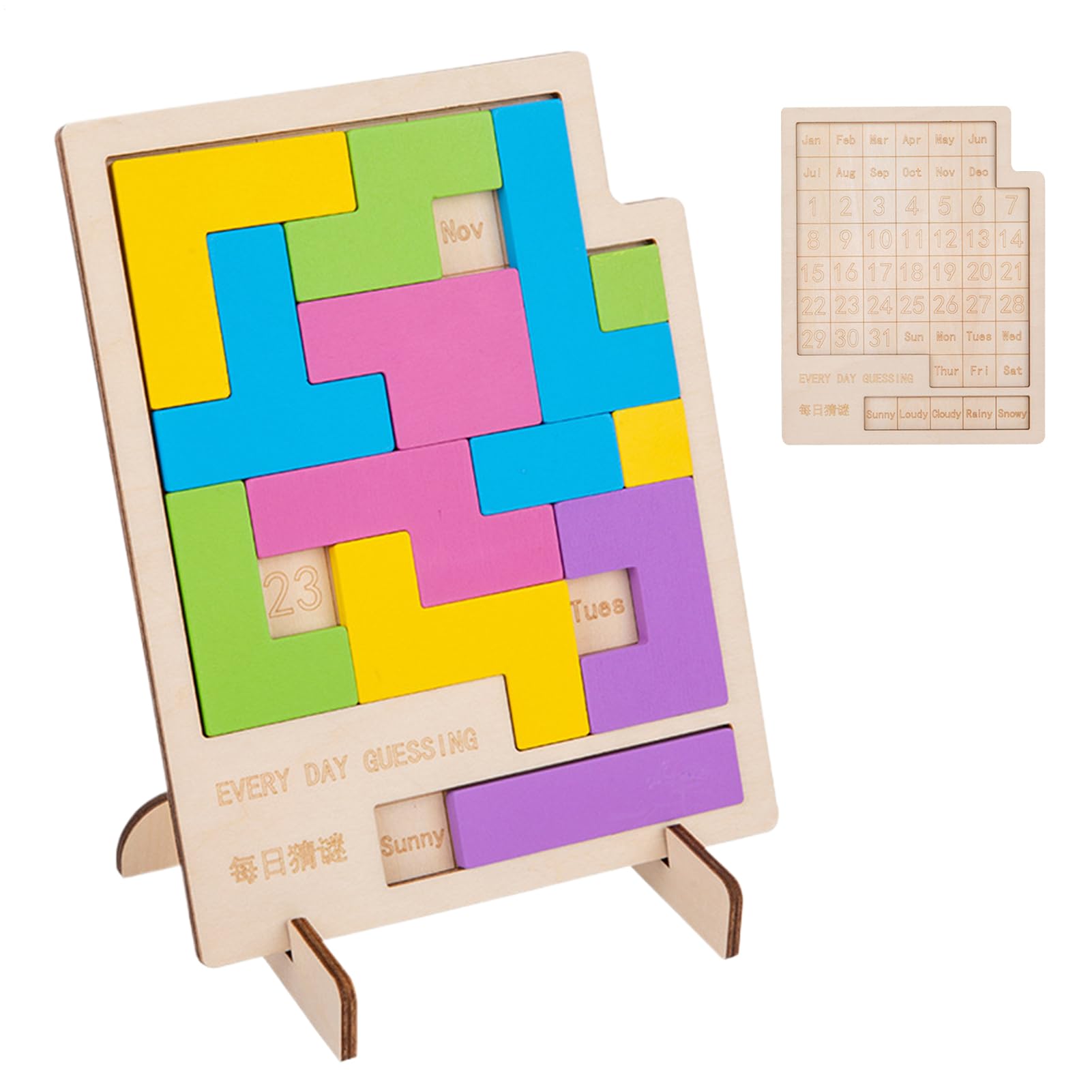 Jouet Puzzle Calendrier | Entraînement Logique Interactif,Jouet Puzzle Calendrier Quotidien Énigmiste,Pour Garçons Enfants Dans La Chambre Et Les Déplacements