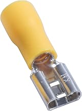 Jojomino 100 conectores planos aislados de 24 A, 12-10 AWG, color amarillo