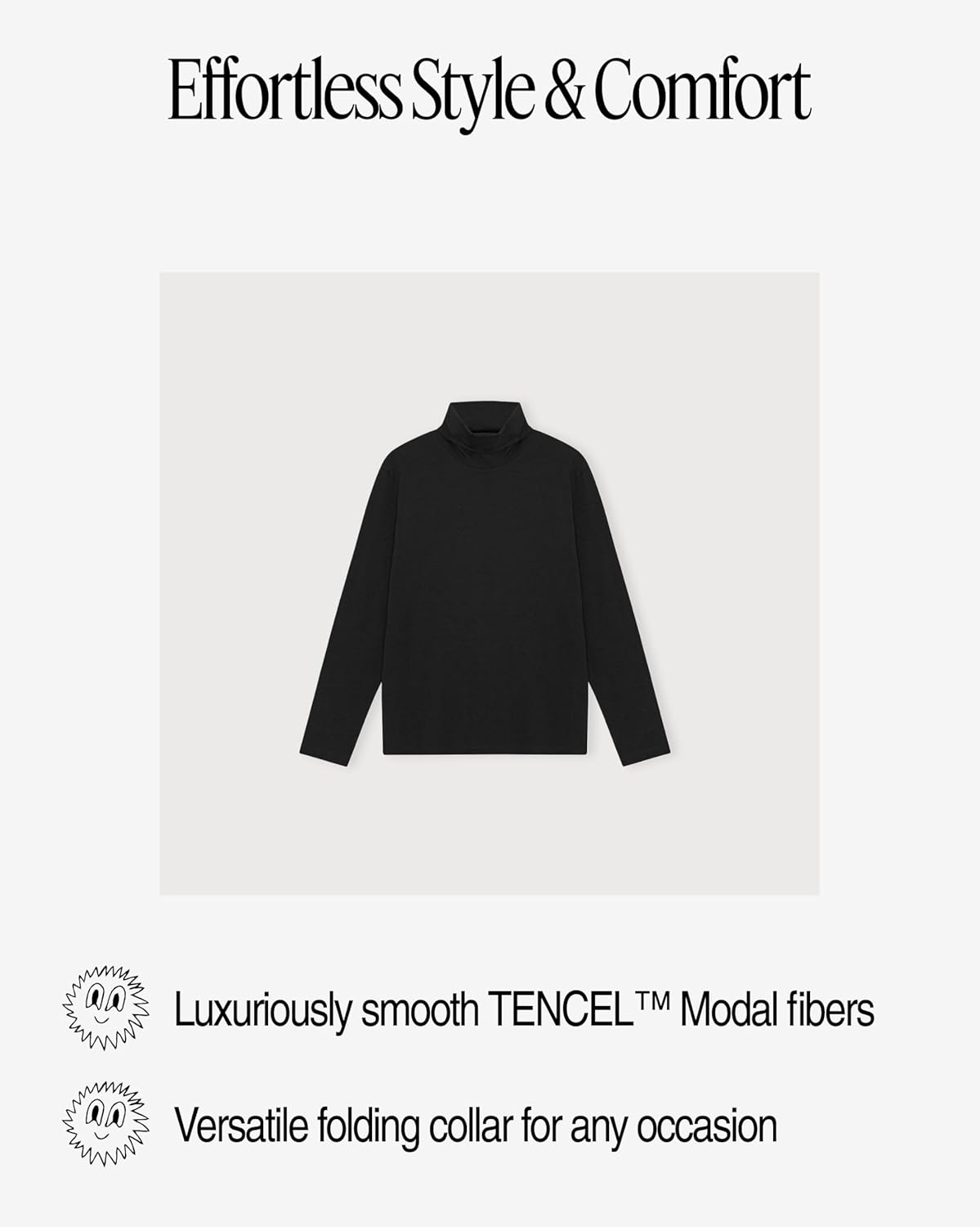 Organic Basics Womens Everyday Long Sleeve Turtleneck Shirt - Image 6