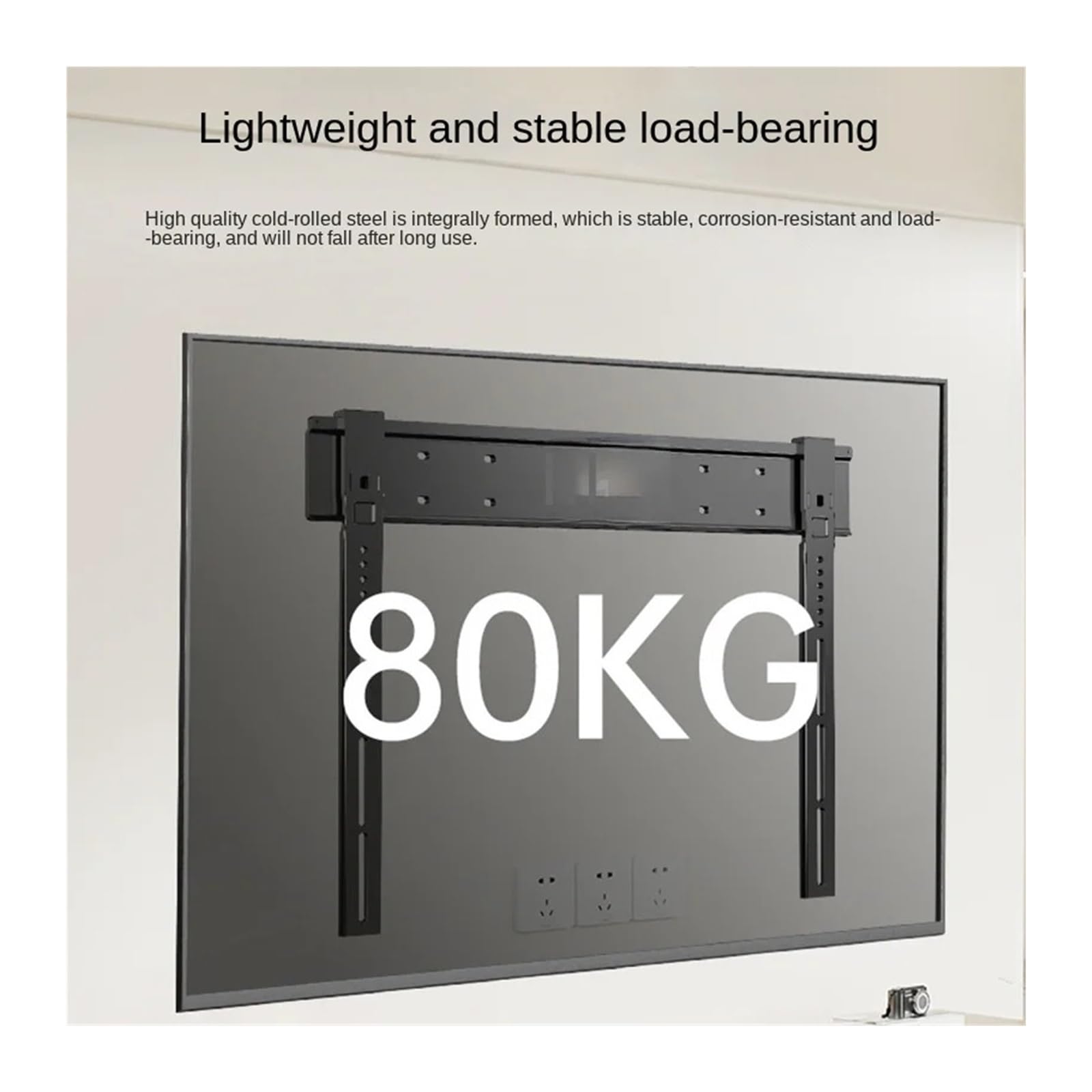 Soporte De Pared Universal Ultrafino For Televisores De Pantalla Plana/Curva De 26 A 90 Pulgadas. Soporta hasta 80 Kg. Compatible con VESA 100x100-800x400 Mm.(26-65in)
