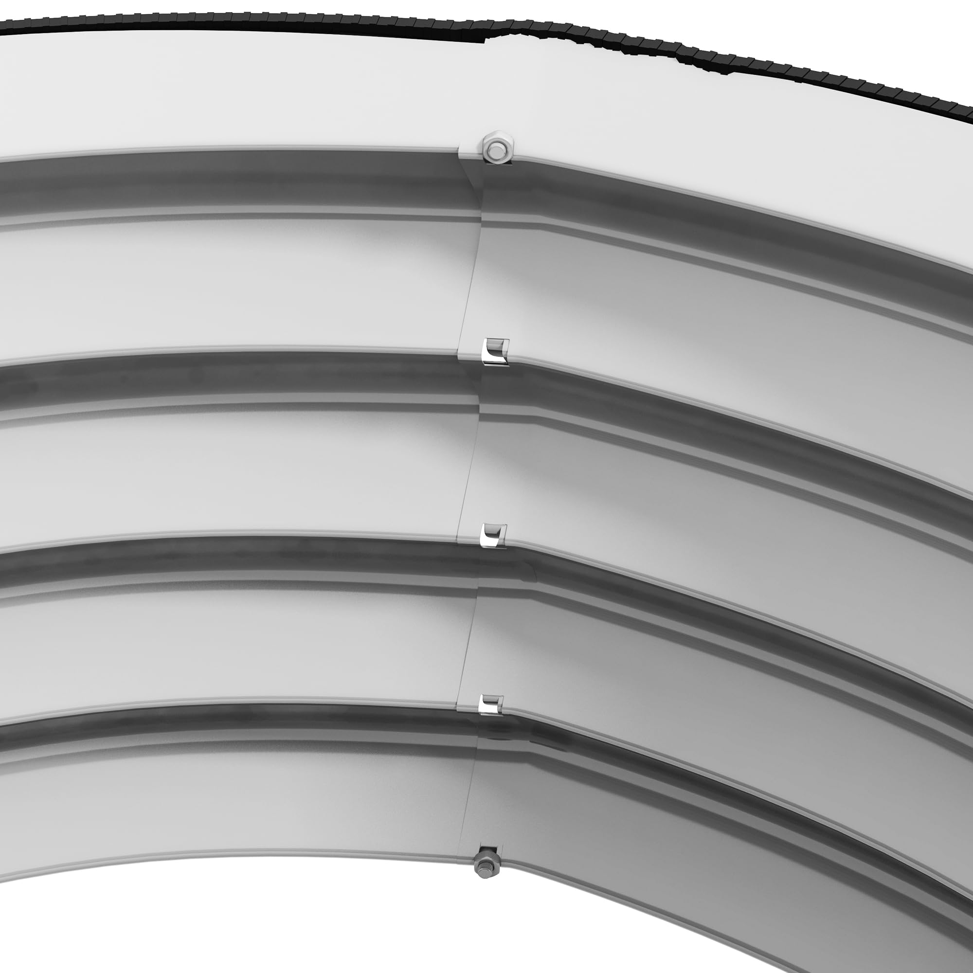 Outsunny Set di 2 Letti per Orto Rialzati, Cassoni per Orto in Acciaio Galvanizzato con Fondo Aperto e Bordi Sicuri, Ø60x30cm, Argento
