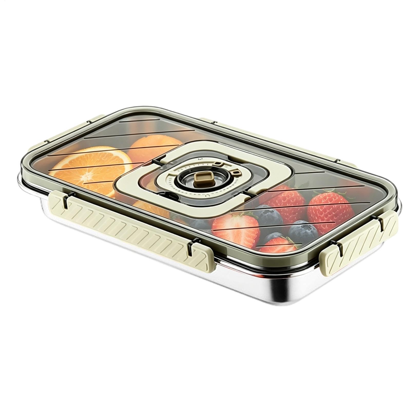 Soporte organizador de acero inoxidable esquinero con tapa hermética premium