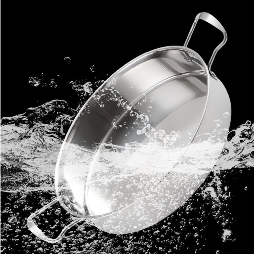 Paellera profunda 5L acero inoxidable para 6 personas (28 cm)