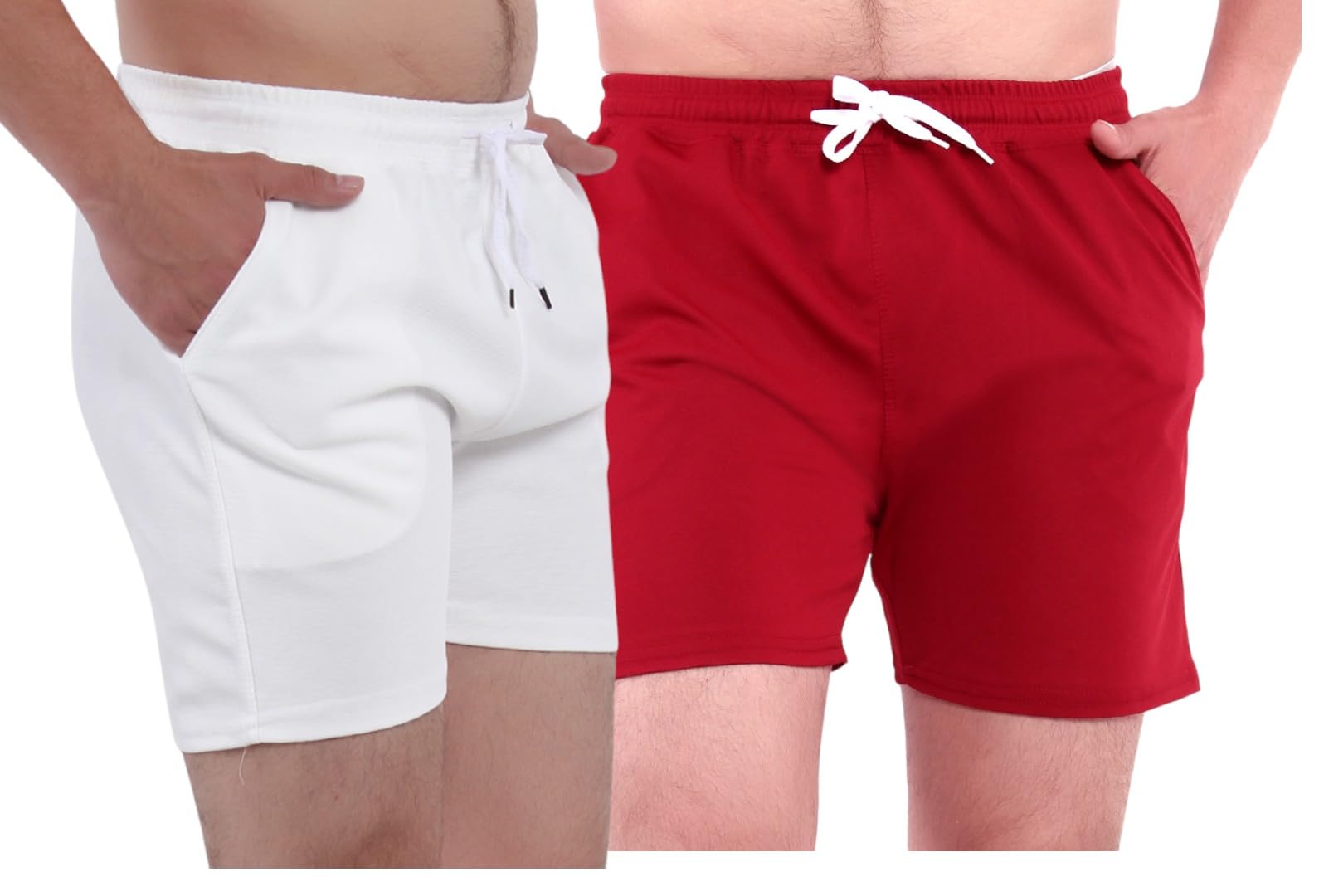 Men Athleisure Smart Tech Knit Shorts - Easy Stain Release, Anti Stat, Ultra Soft Fully Elastic Summer Half Pent for Boys Pack of 2-image-31