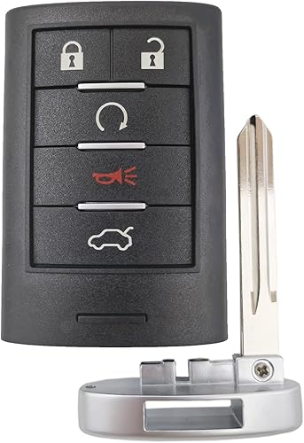 Carcasa de repuesto para llavero de Cadillac Smart Remote Key Case 5 botones para Cadillac STS CTS 2008-2013 DTS disponible en Yaxa Peru