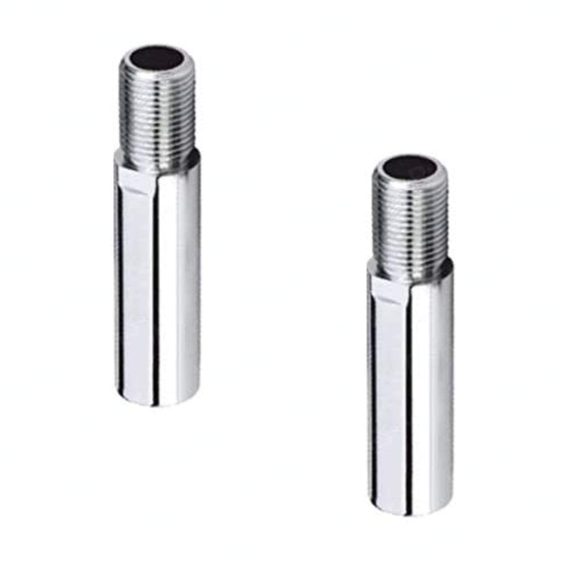 Ruhe® 6 Inch Nipple For Pipe | Full Brass Extension Nipple For Pipe Fittings Set Of 2 | (Chrome Finish) (B08W59TLKW) Amazon Price History, Amazon Price Tracker