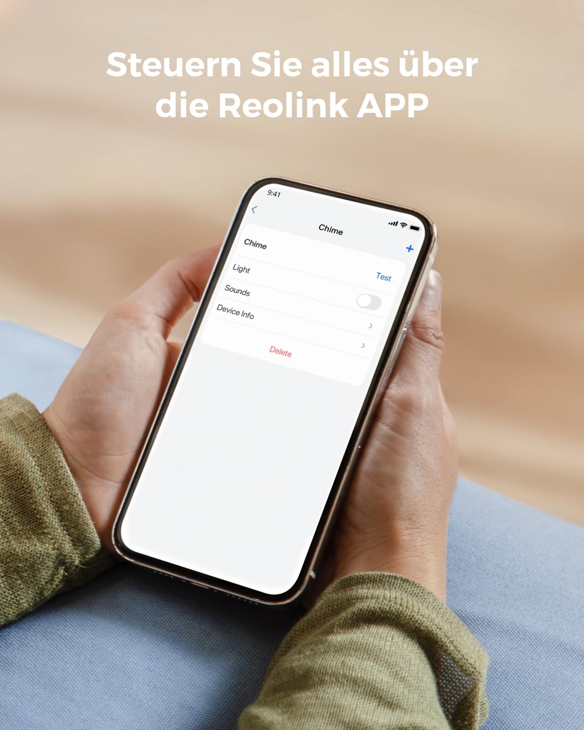 Reolink Chime Plus, NUR Kompatibel mit Video Doorbell WiFi/PoE mit Hardware V2 od. höherer Version, Funktioniert mit Doorbell Battery, Plug&Play, Fernsteuerung via App, mehrere Klingeltonoptionen