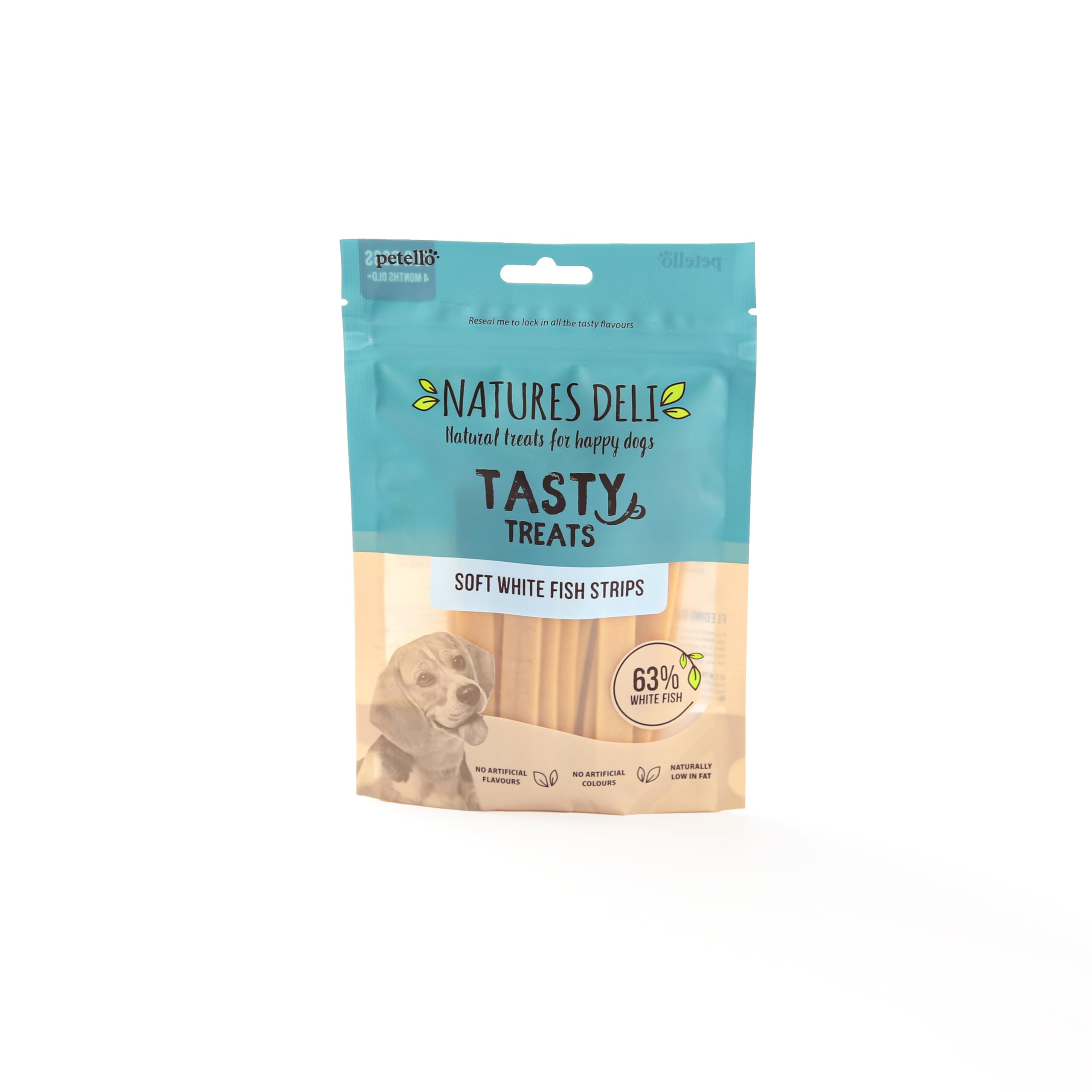 100g Natural White Fish Strips Dog Treats  Treats for Dogs High Protein Snack