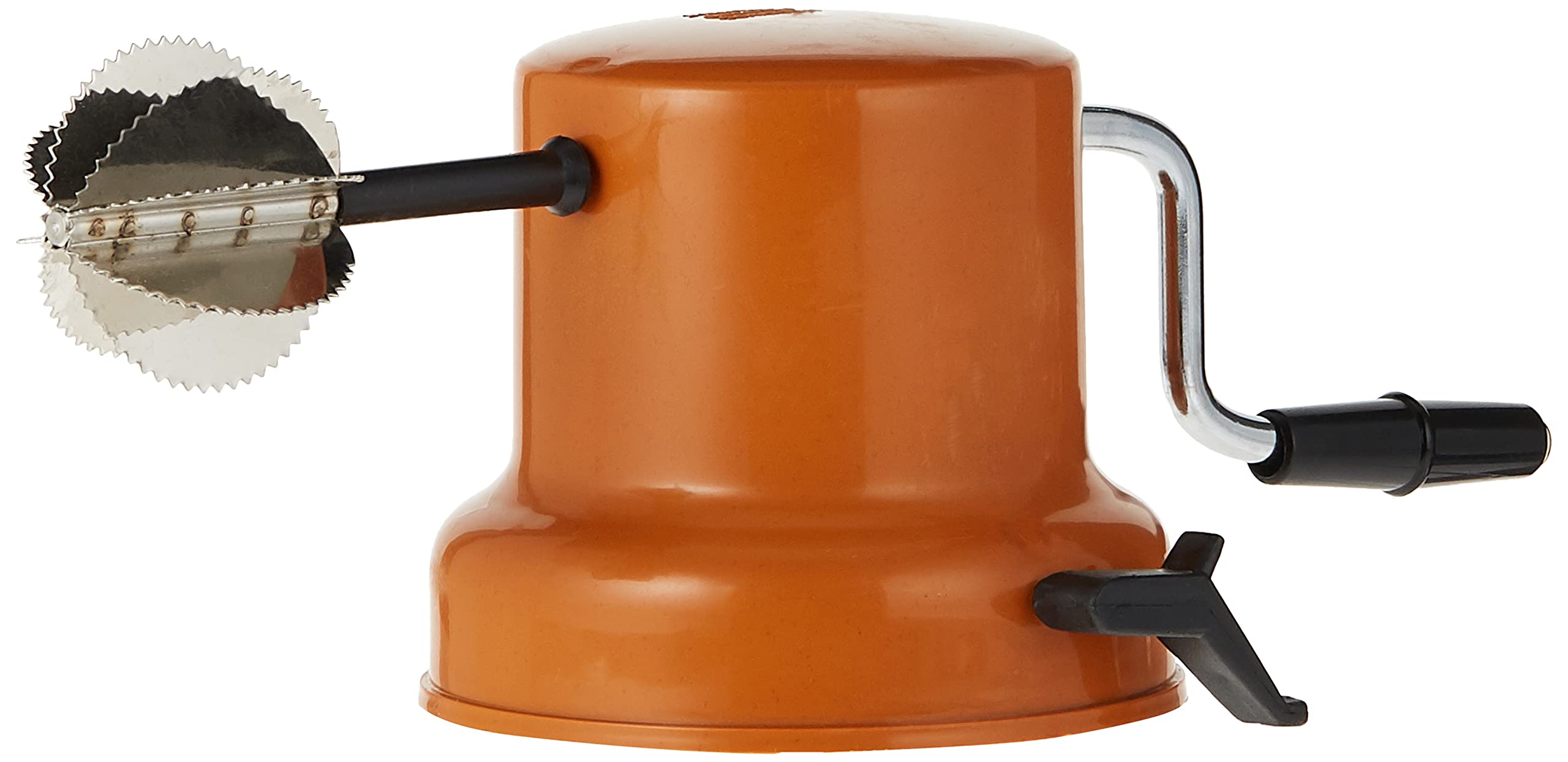 Anjali Premier Stainless Steel Vacuum Base Coconut Scraper with Free Juicer Attachment - Durable and Efficient Kitchen Tool for Scraping Coconut-Orange CO05 - Image 2 thumbnail