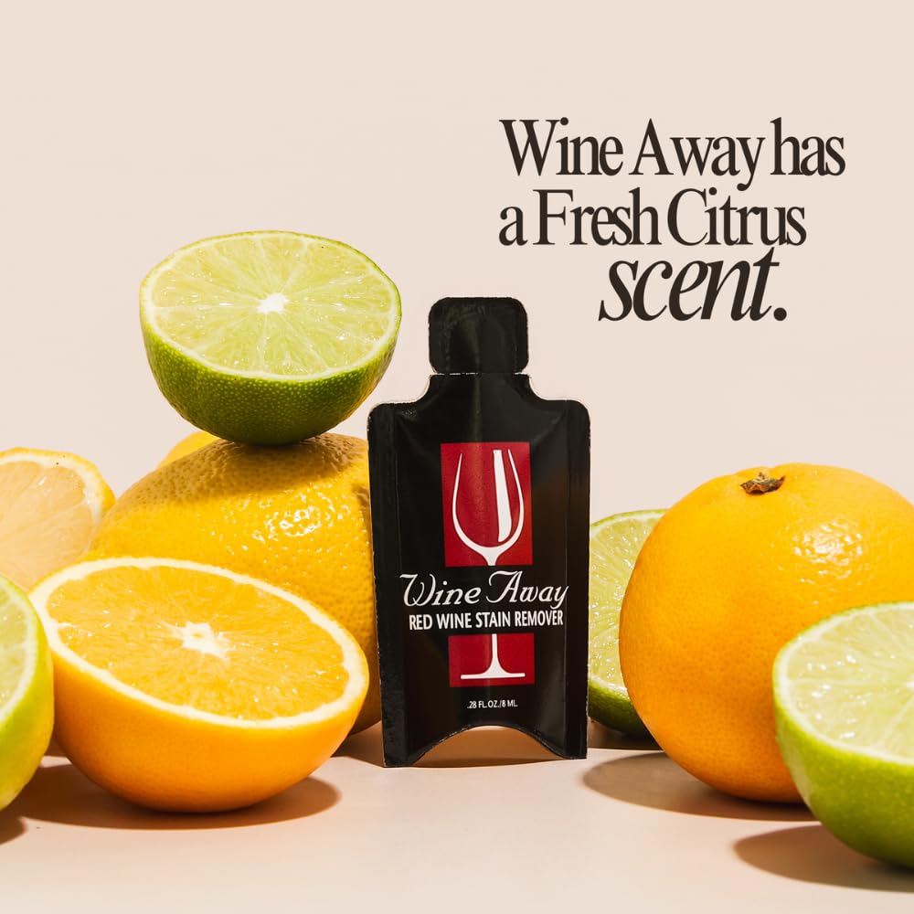 Wine Away Einweg-Reisepakete (10 Stück) Rotweinfleckenentferner – perfekt als Gastgeschenk für Hochzeiten, Duschen, Geburtstagsfeiern und Reisen – bleichfrei