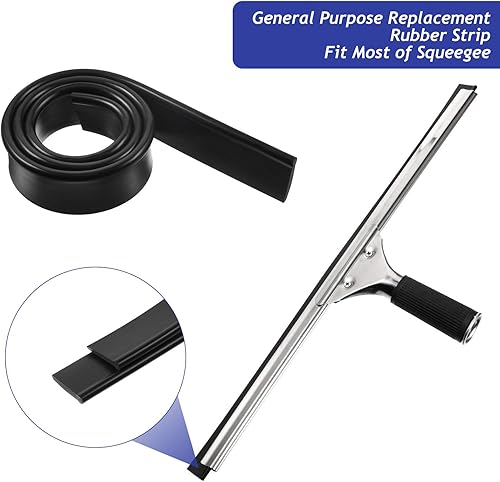 Miniatura 3 de 4 piezas de goma de repuesto para escobilla de goma de 18 pulgadas de repuesto de goma de repuesto para ventanas, vidrio, puertas de ducha