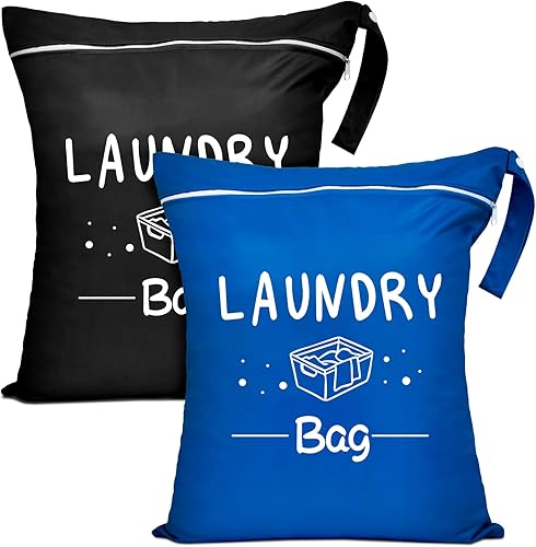 2 bolsas grandes de viaje para lavandería, bolsa impermeable para ropa sucia, bolsa de ropa sucia lavable, bolsa de entrenamiento para ropa de