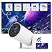 YSIRFD The Pure Project The Pure Projector 4K WIFI Mini Projector HD Pure Project Projector Mini Portable Automatic Keystone Correction HD Projector Portable Outdoor/Indoor Movie Projector Christmas
