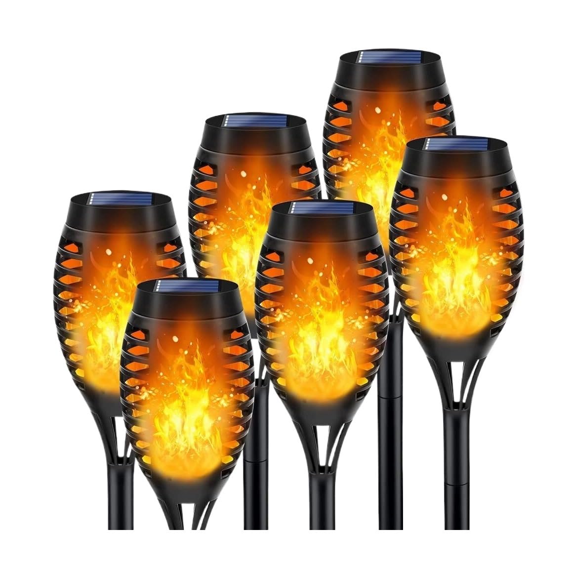 Lampada Solare Torcia Solare for Esterni con Fiamma tremolante, Impermeabile, da Giardino Decoro per Esterni