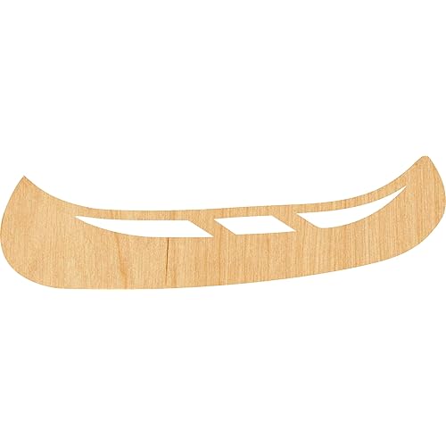 Canoe Laser Cut Out Wood Shape Craft Supply - 4 Inch