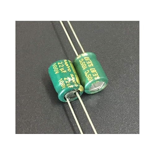 10 unids 22uF 100V Sanyo AX Series 0.315x0.453 in 100V22uF Condensador electrolítico de baja impedancia LongLife