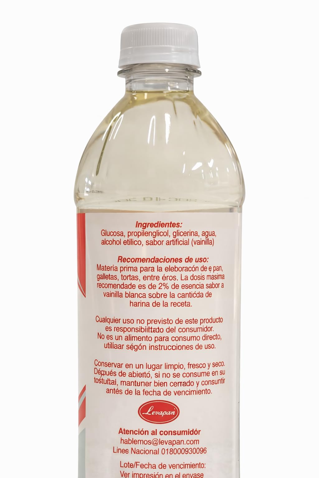 ESENCIA SABOR A VAINILLA BLANCA - LEVIPAN - ESENCIA SABOR A VAINILLA BLANCA - 500 ML