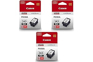 PG-243 Refillable Black Printer Ink for PIXMA Printers - High Yield 5.6ml 3-Pack