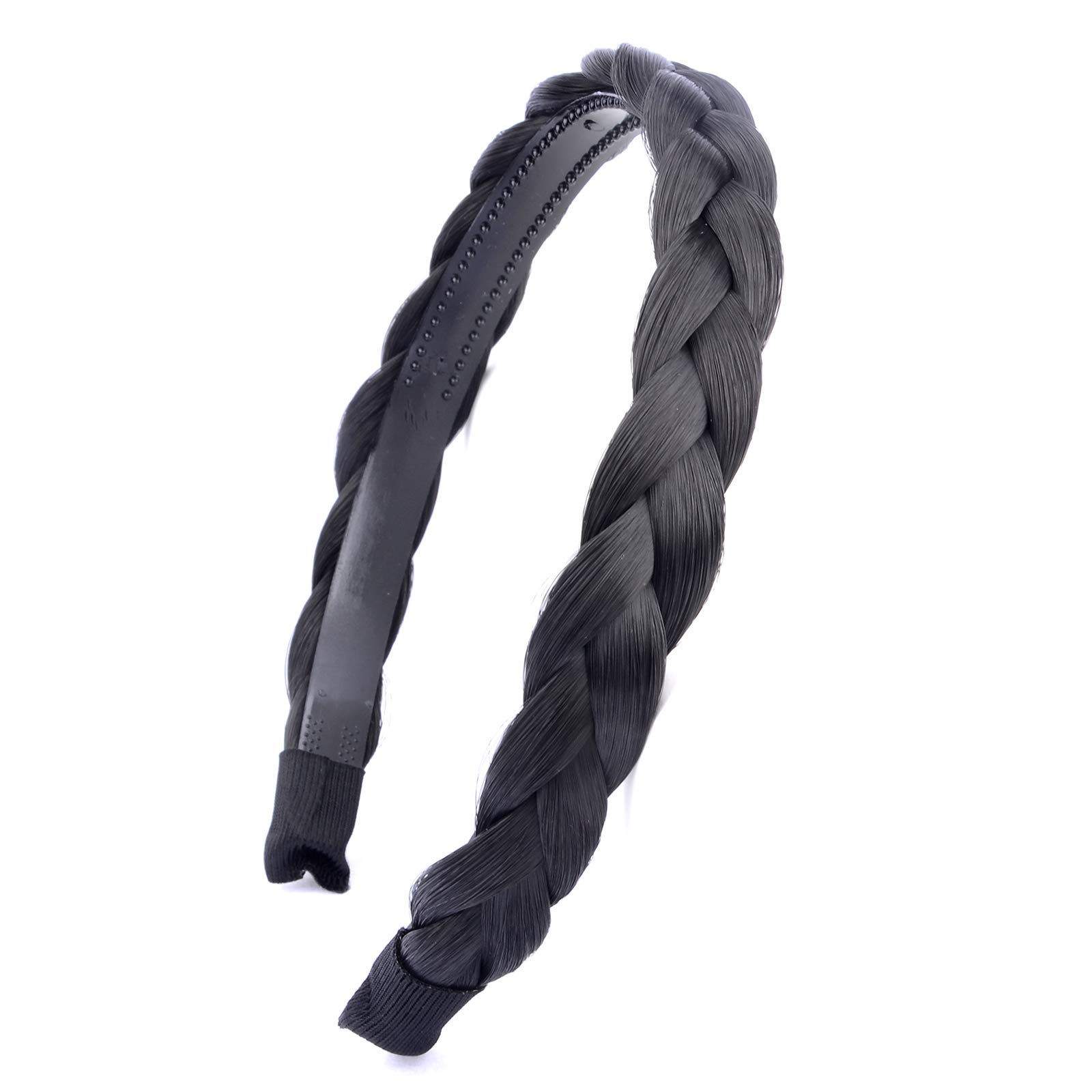 Hair Braided Plaited Headband For Women Girls – Synthetic, 17 Colors, Bohemian Style