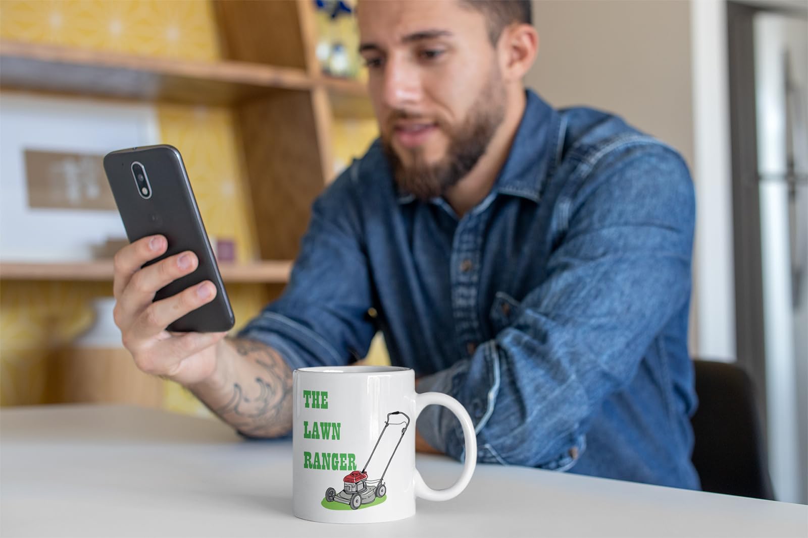 Father Fox Giardinaggio gioco di parole, giardiniere, The Lawn Ranger - Tazza regalo