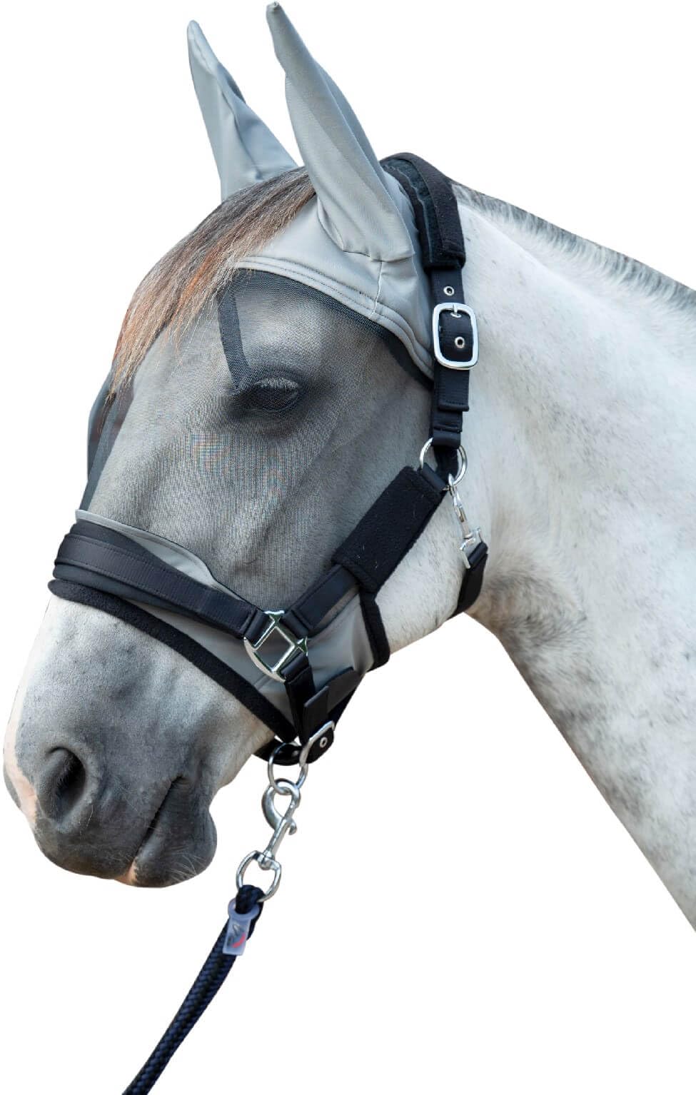 HKM Premium Anti-fly mask Mud Grey Miniature shetland