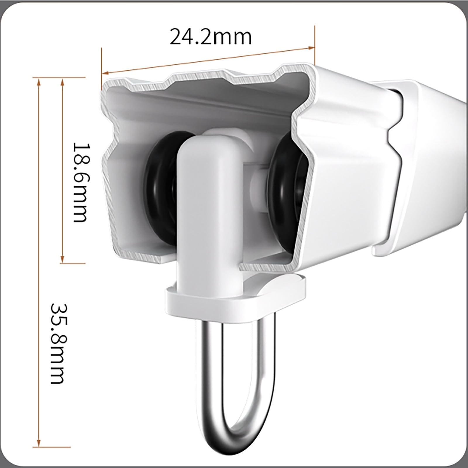 Binario Per Tende Scalabile, Binario Tenda Soffitto In Metallo, Bastone Per Tende In Lega Di Alluminio, Bastone Per Tenda Silenzioso Per Soggiorno E Camera Da Letto(1.65-3m)