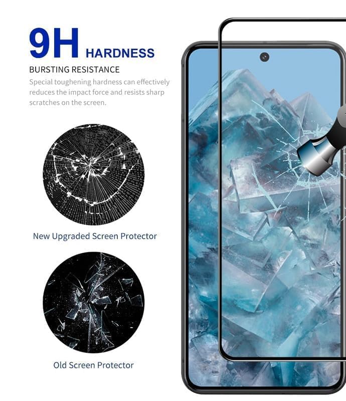 Image of DD SON Tempered Glass Screen Protector Compatible for Google Pixel 8 Pro 5G (6.7 Inch) HD Glass with Edge to Edge Coverage and Easy Installation kit,Black