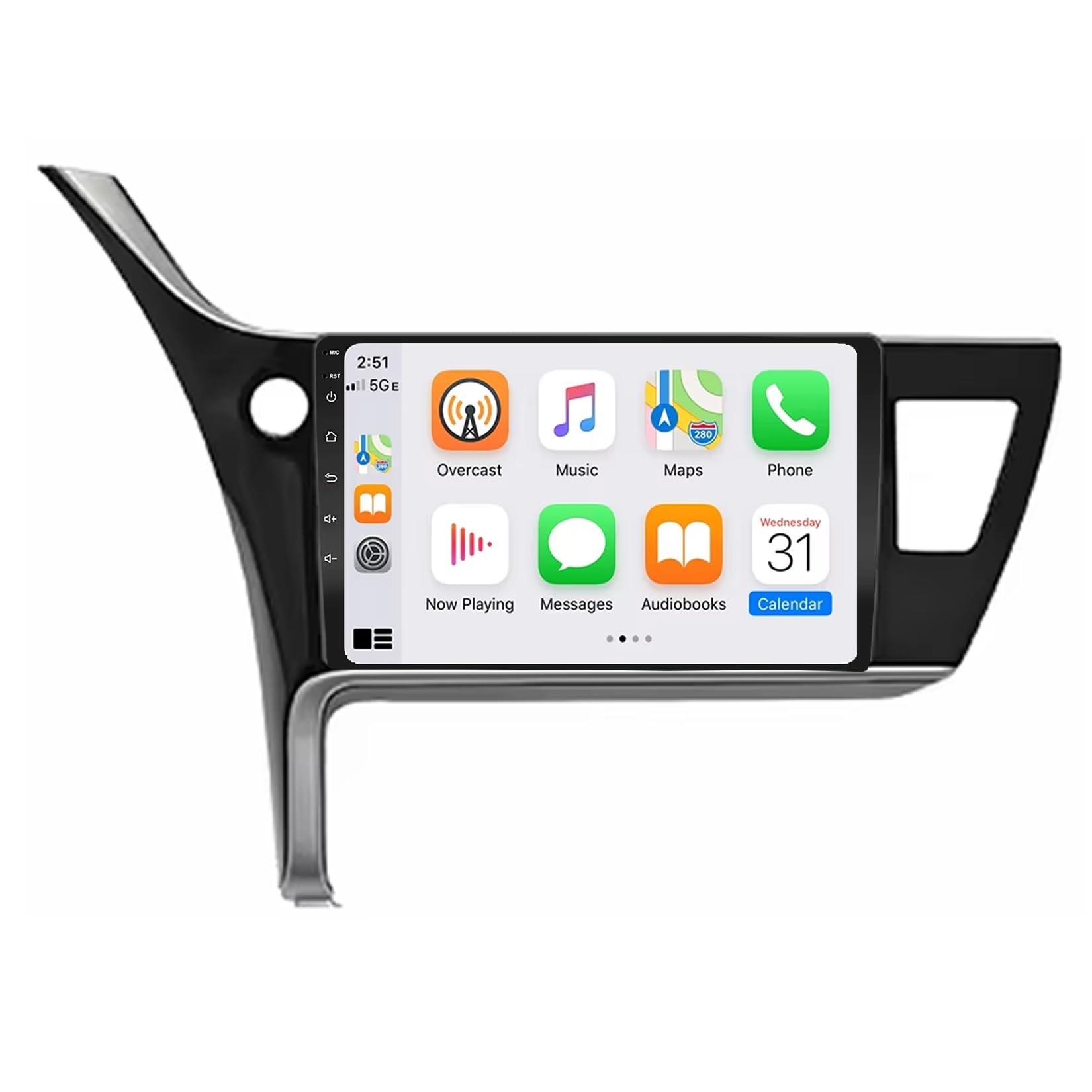 Autoradio Carplay für Toyota Corolla 11 Auris 2017-2019 9 Inches Android 15 Display Radio Steering Wheel Controls Für, 8 Core 4G+64G