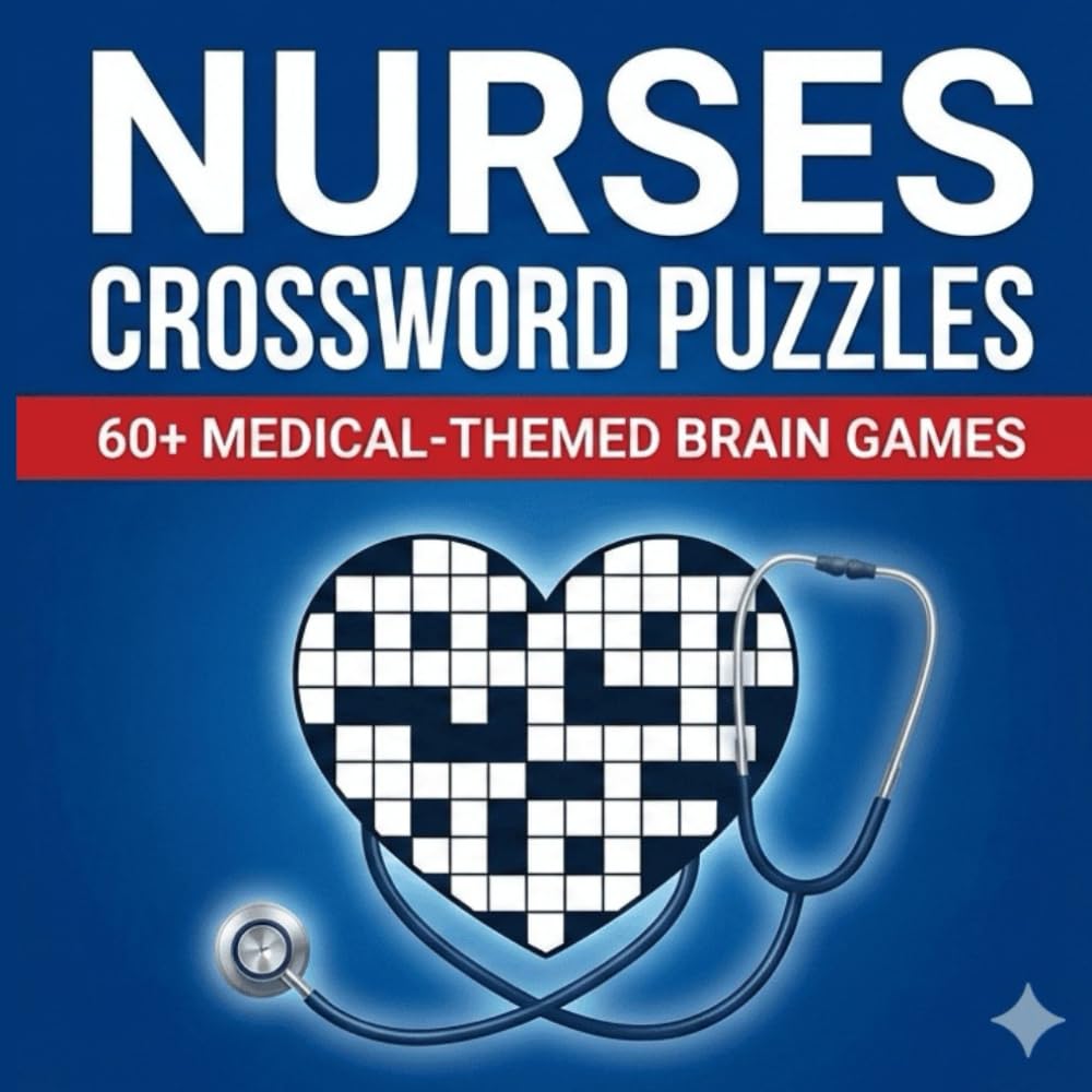 Nurses Crossword Puzzle Book: Over 50 Fun and Challenging Crossword Puzzles for Nurses, Nursing Students, and Healthcare Professionals – Relax, Train Your Brain, and Enjoy Your Breaks!