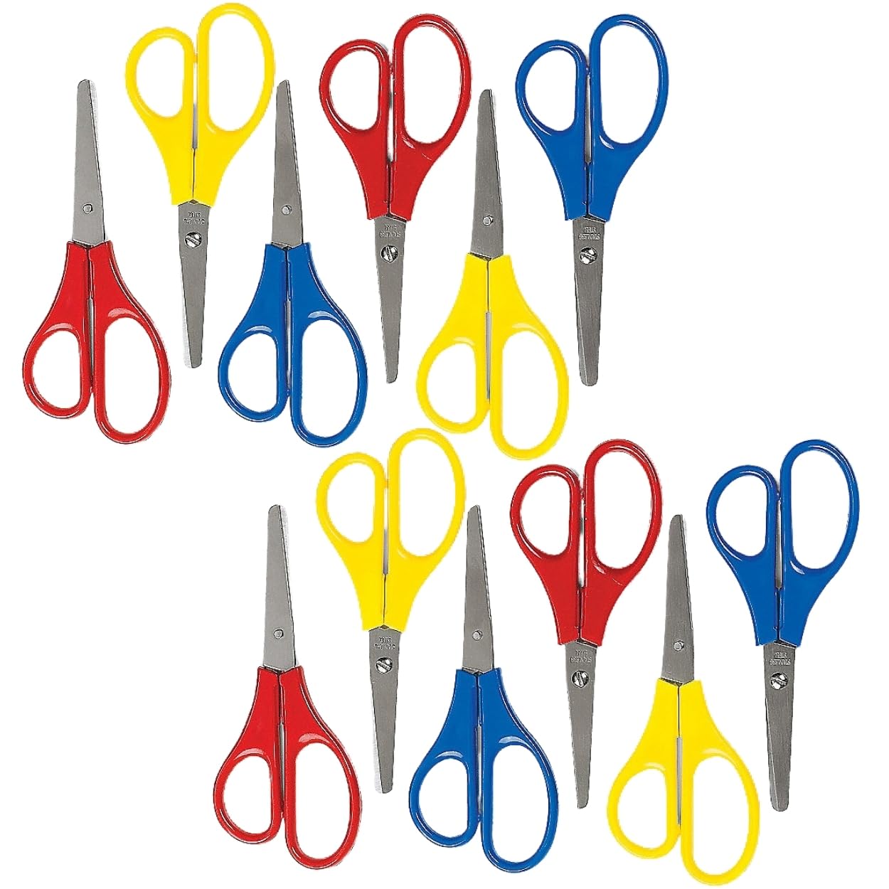 Smooth Cut Preschool Scissors - 12 Pieces - Educational and Learning Activities for Kids