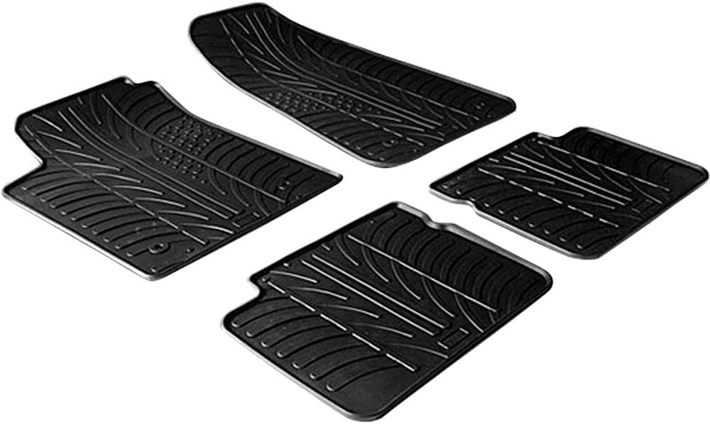 Gledring Rubber car mats set compatible with Fiat Bravo 2007- / Lancia Delta 2009- (T profile 4-pieces)