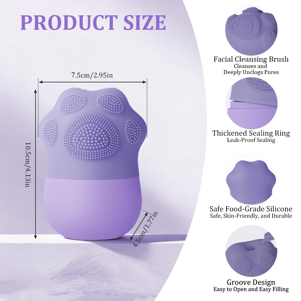 Beugo Ice Roller Facial, Hielo Cara Reutilizable de Silicona, Rodillo Masaje Facial Hielo, Ojo Masaje, Belleza facial Cuidado Para reduce la hinchazón, Ojeras, Reafirmar la Piel, Morado