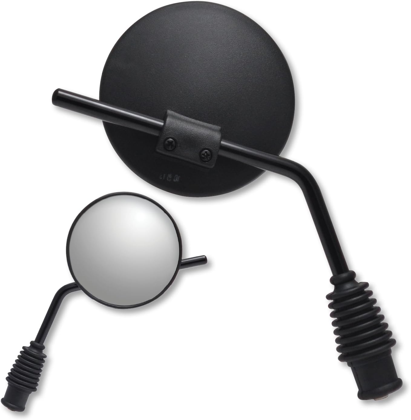 Ken Sean 970511 Black Dual Sport 10mm Reverse Thread Right Hand Motorcycle Mirror