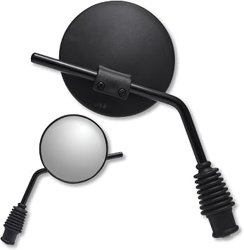 Ken Sean 970511 Black Dual Sport 10mm Reverse Thread Right Hand Motorcycle Mirror