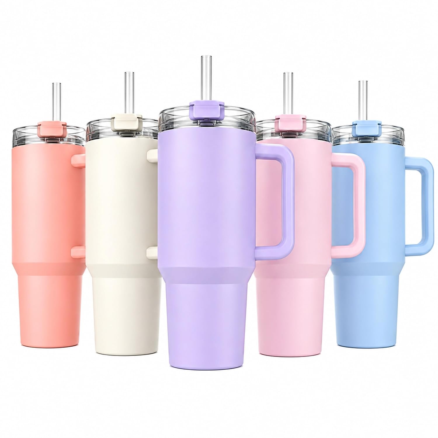 Travel Mug with Handle & Straw Lid 1800ml Large Capacity Plastic Tumbler | Large Capacity Tumbler Cup for Car and Daily Hydration Needs