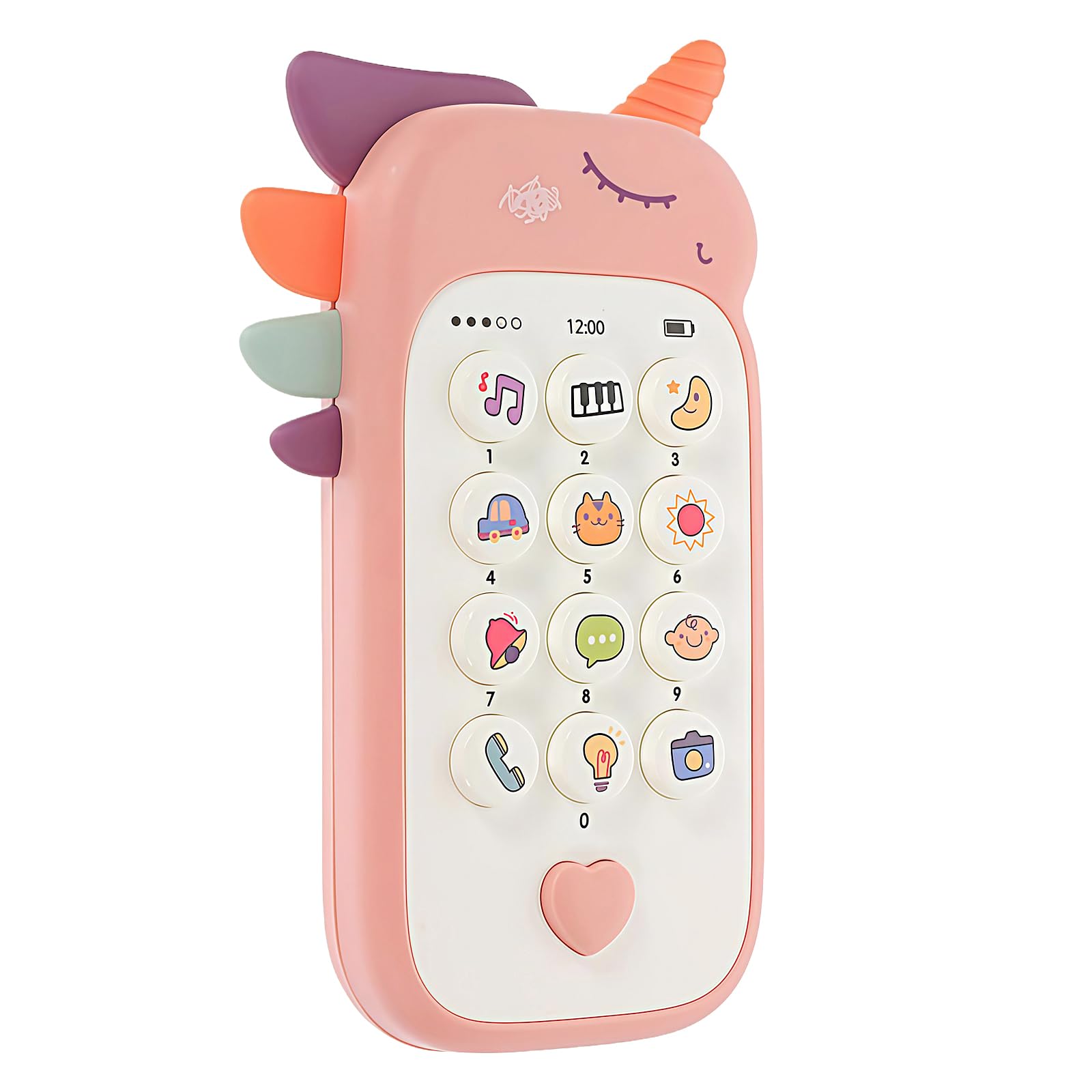 Funny Novelty Maslasee Phone Toy with Music, Sounds & Lights - Interactive Gadget for Stress Relief, Desktop Decoration, Party Prop & Prank Gift for Adults - Pink(Pink)