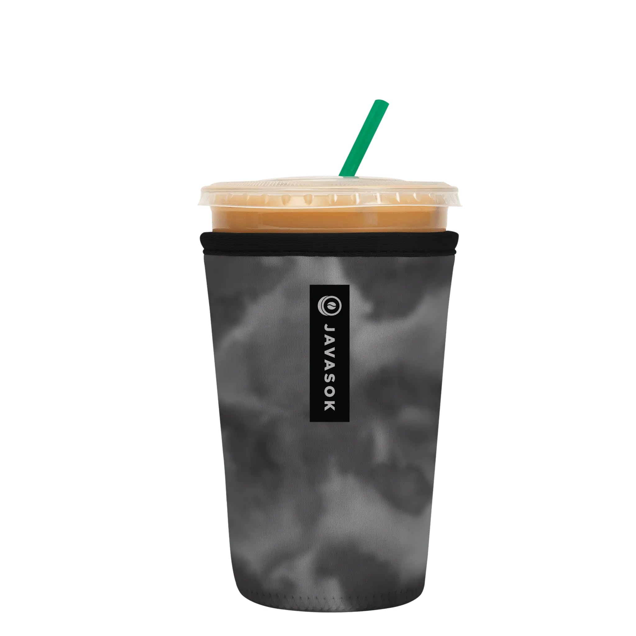 Sok It JavaSok Iced Coffee &amp; Cold Soda Insulated Neoprene Cup Sleeve (Shades of Gray, Medium: 22-28oz)