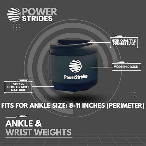 Miniatura 4 de Pulseras con peso las mejores pesas de muñeca y tobillo para hombres y mujeres, juego de 2 libras (1 libra cada uno), entrenamiento de peso ideal