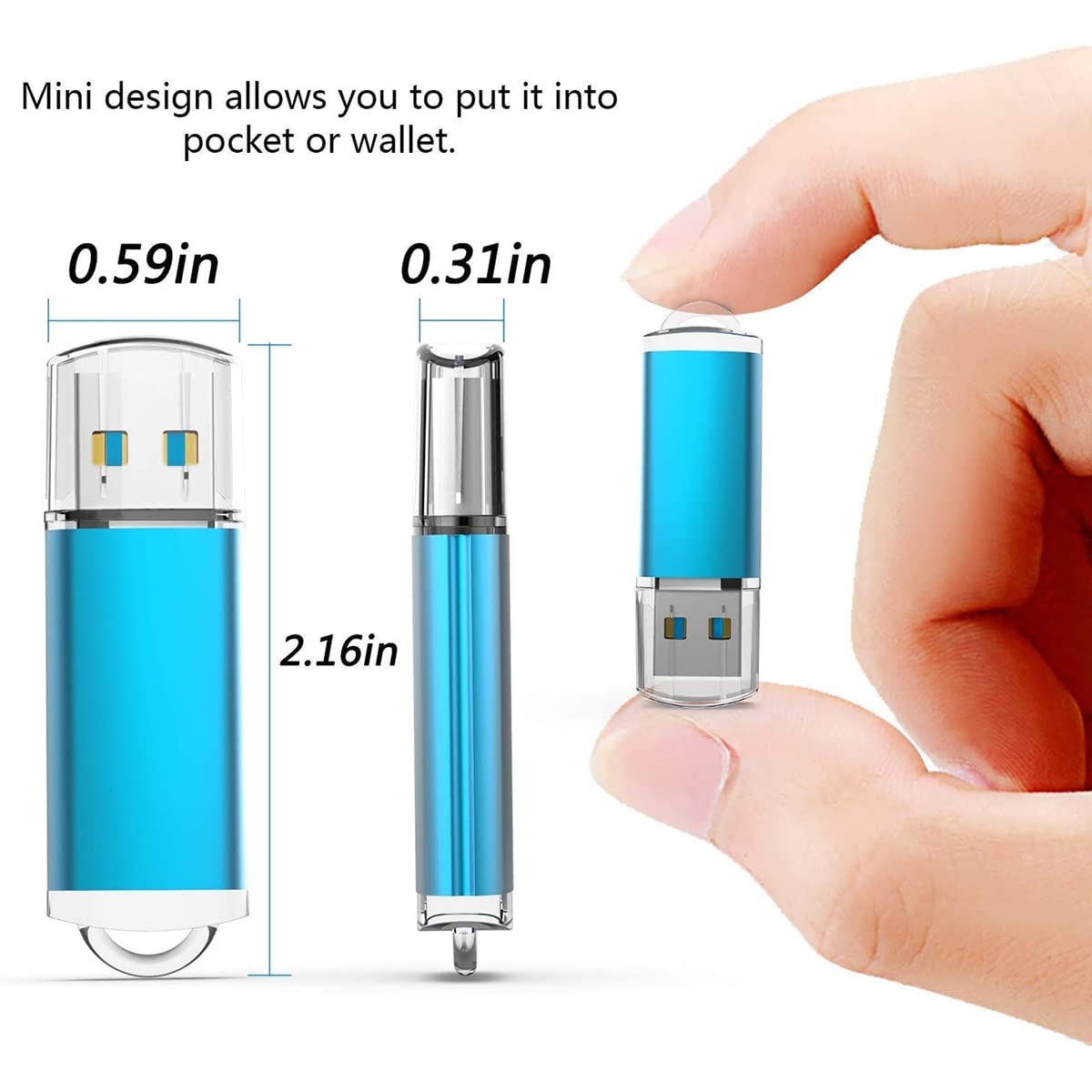 Memoria USB de 32 GB, 5 unidades USB 3.0 K&ZZ, memoria de 32 GB, memoria USB, unidad de memoria flash U, para almacenamiento de datos plegable con indicador LED (azul/morado, rosa, verde/naranja)