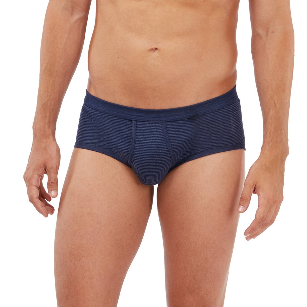 SCHÖLLER Herren Slip mit Eingriff 5er Pack l 146-420 l Größe 5 (M) bis 9 (3XL) l Farbe Schwarz-Melange