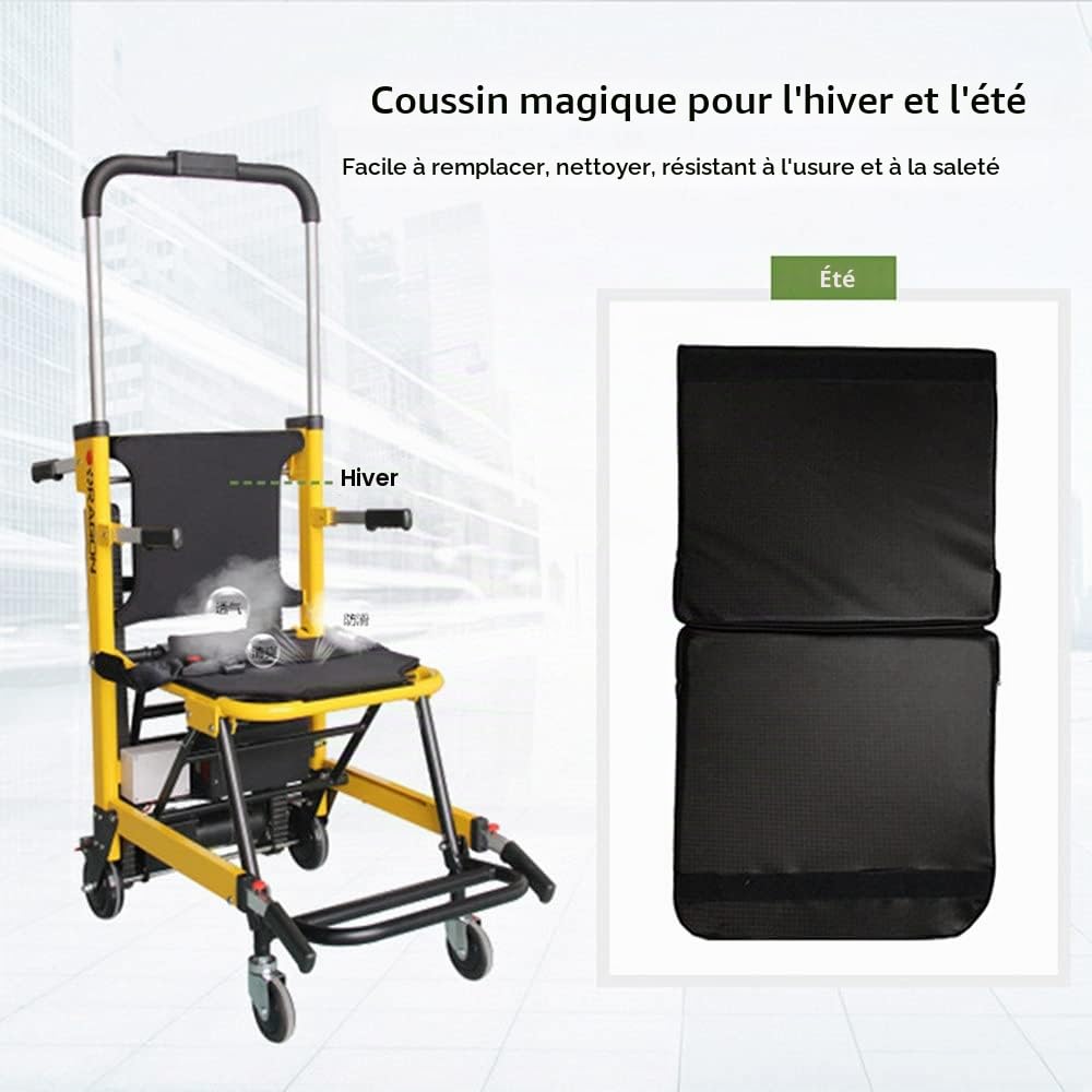 Monte escalier Electrique, Fauteuil Roulant Pliable pour Monter Les escaliers, châssis de Levage Intelligent, Peut Monter et descendre Les escaliers, Personnes âgées handicapées