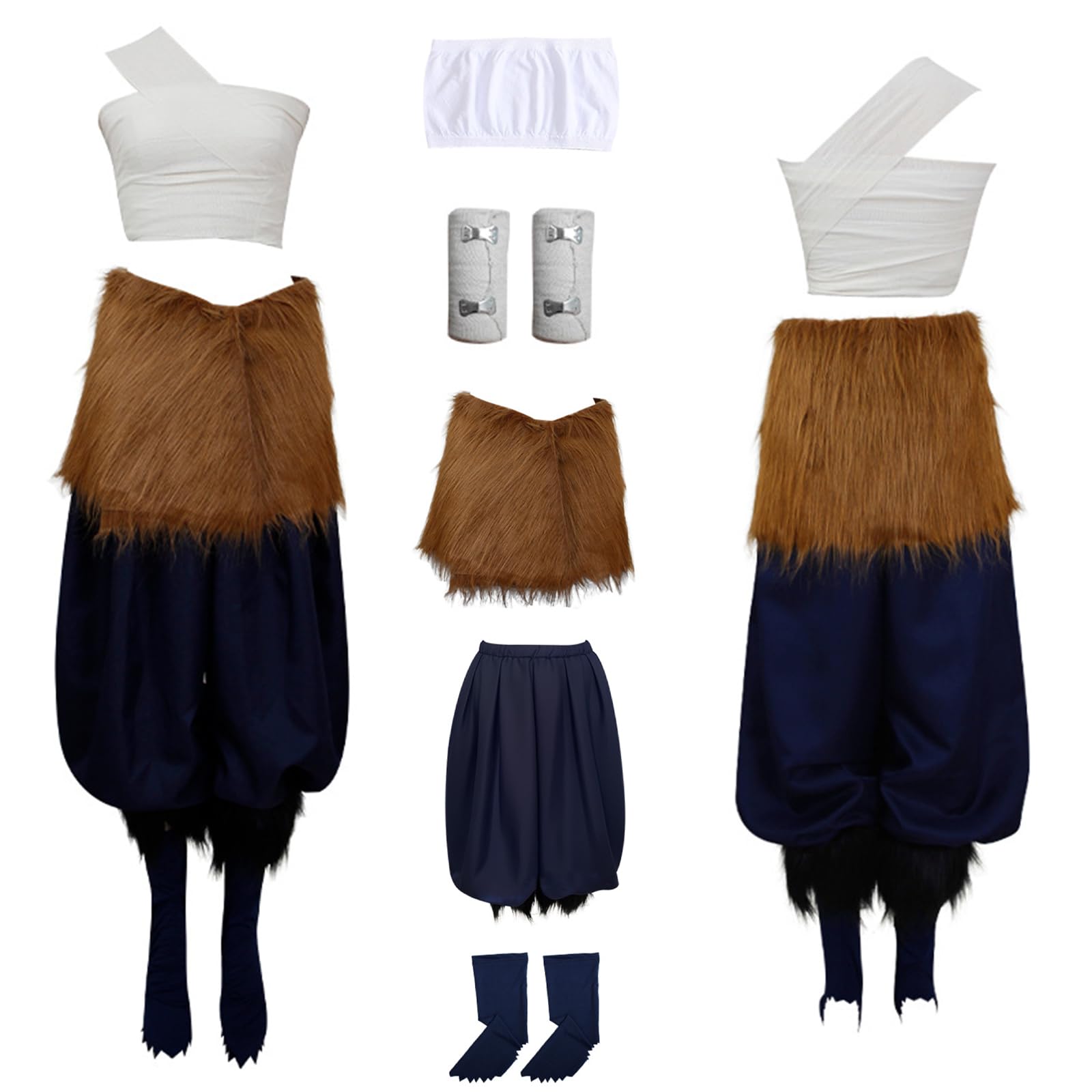 Inosuke Hashibira Cosplay Outfit Inosuke Cosplay Female Suit Full for Halloween Party Set