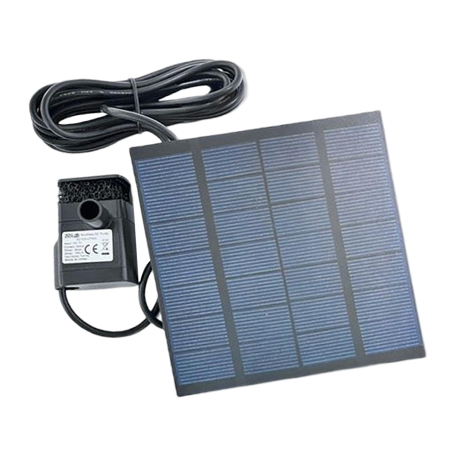 Set di 3 pompe ad acqua solare con 4 ugelli per fontana esterna per uccelli da giardino