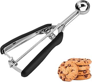 Mini Cookie Scoop, 1 Teaspoon Cookie Dough Scoop, Melon Baller Scoops, M...