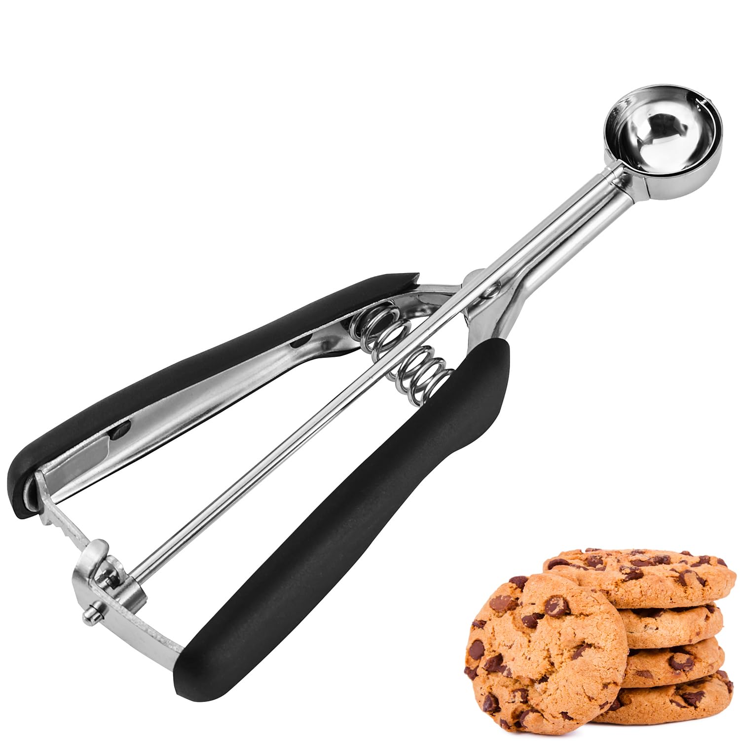 Mini Cookie Scoop, 1 Teaspoon Cookie Dough Scoop, Melon Baller Scoops, Mini Ice Cream Scoop, Comfortable Grip, Non-Slip, For Making Cookie Melon Ball Ice Cream Meatball