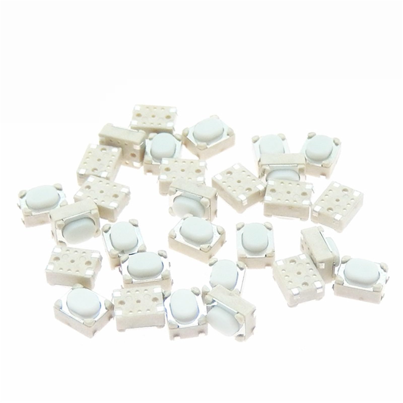 20 sztuk 3,2 x 4,2 x 2,5 mm Bent Foot/SMD SMT 12V 50MA przełącznik przyciskowy metalowy przełącznik dotykowy dotykowy wyłącznik dotykowy Tablet (stopka z zębami, 100 sztuk_DC12V 50 MA)