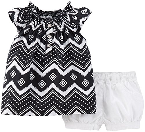 Carter's Baby Girls' 2 Piece Woven Set - Black - 6 Months